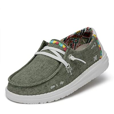 HEYDUDE Hey Dude Wendy Youth Boho Girls Shoes Olive Size EU 32 HEYDUDE Hey Dude Wendy Youth Boho Girls Shoes Olive Size EU 32