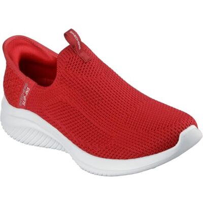 Skechers Damen Ultra Flex 3.0 Easy Win Slip-InTurnschuhe, Red Knit/Trim, 41 EU Skechers Damen Ultra Flex 3.0 Easy Win Slip-InTurnschuhe, Red Knit/Trim, 41 EU