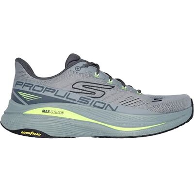 Skechers Max Cushioning Propulsion-Sneaker für Herren, Grau und mehrfarbiges Synthetikmaterial, 41.5 EU Skechers Max Cushioning Propulsion-Sneaker für Herren, Grau und mehrfarbiges Synthetikmaterial, 41.5 EU