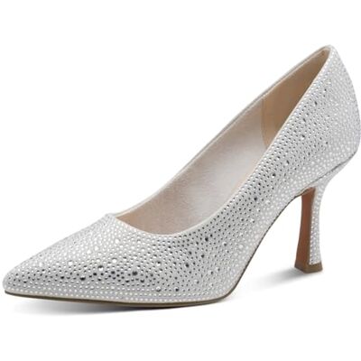 MARCO TOZZI Damen Pumps weiches Feel Me Fußbett weiches Innenfutter Trendy, grau (Quartz), 37 EU MARCO TOZZI Damen Pumps weiches Feel Me Fußbett weiches Innenfutter Trendy, grau (Quartz), 37 EU