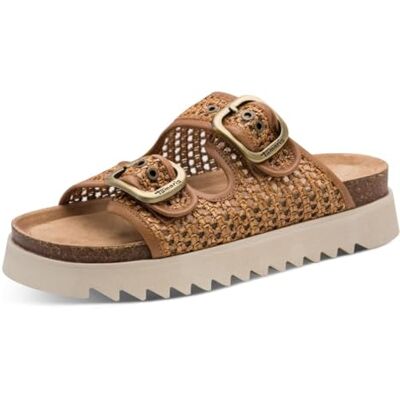 Tamaris Damen Fußbett Pantolette mit Trichterabsatz, braun, 39 EU Tamaris Damen Fußbett Pantolette mit Trichterabsatz, braun, 39 EU