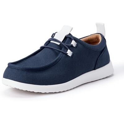 Amazon Essentials Herren Moc-Toe-Halbschuh aus Leinen, Marineblau, 42.5 EU Amazon Essentials Herren Moc-Toe-Halbschuh aus Leinen, Marineblau, 42.5 EU