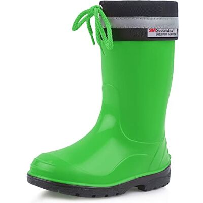 Ladeheid Kinder Gummistiefel mit Stulpe Regenstiefel für Jungen und Mädchen LA-972 (Grün/Schwarz, 25 EU) Ladeheid Kinder Gummistiefel mit Stulpe Regenstiefel für Jungen und Mädchen LA-972 (Grün/Schwarz, 25 EU)