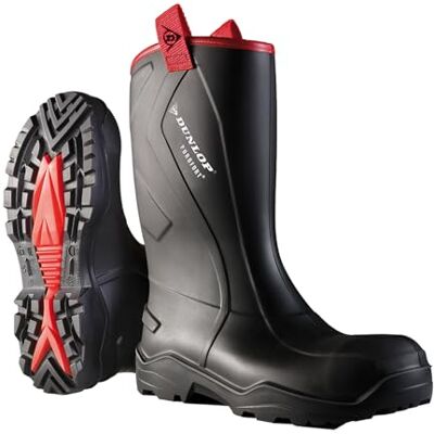 Dunlop Protective Footwear, C762043.CH, Purofort+ Rugged Full Safety, Schwarz/Rot, Größe 39 EU Dunlop Protective Footwear, C762043.CH, Purofort+ Rugged Full Safety, Schwarz/Rot, Größe 39 EU