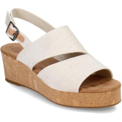 TOMS Damen Sandaletten, leichter Komfort & modischer Stil, Plateau-Slingback mit OrthoLite, 7cm Sohle, Korkoptik TOMS Damen Sandaletten, leichter Komfort & modischer Stil, Plateau-Slingback mit OrthoLite, 7cm Sohle, Korkoptik