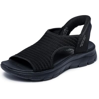 Skechers Damen Summits Sandal Sweetly Evolved Slip-InTurnschuhe, Black Knit, 42 EU Skechers Damen Summits Sandal Sweetly Evolved Slip-InTurnschuhe, Black Knit, 42 EU