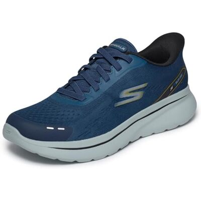 Skechers Herren Go Walk Arch Fit N-Joy Nobend Slip-InTurnschuhe, Navy Textile, 43 EU Skechers Herren Go Walk Arch Fit N-Joy Nobend Slip-InTurnschuhe, Navy Textile, 43 EU