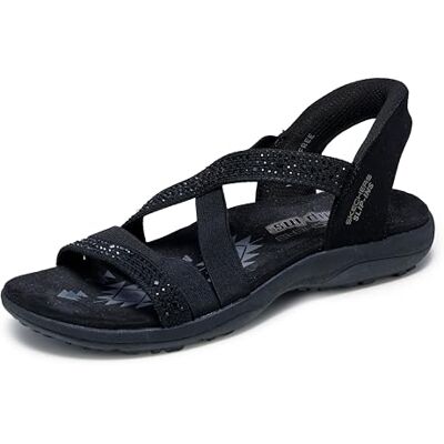 Skechers Damen Reggae Slim-Summer Sparkle Sandalen, Schwarz/Schwarz, 36 EU Skechers Damen Reggae Slim-Summer Sparkle Sandalen, Schwarz/Schwarz, 36 EU