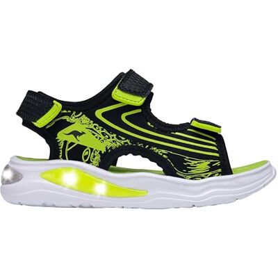 KangaROOS Jungen Unisex Kinder K-SLS Goblin Flache Sandale, Raven/Lime, 31 EU KangaROOS Jungen Unisex Kinder K-SLS Goblin Flache Sandale, Raven/Lime, 31 EU