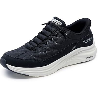 Skechers Herren Contour Foam Cozy Fit Hands Free Slip In Sneaker, Schwarz/Weiß, 43 EU Skechers Herren Contour Foam Cozy Fit Hands Free Slip In Sneaker, Schwarz/Weiß, 43 EU