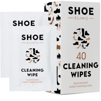 Shoe Clinic Schuhreinigungstücher 40 Stück Reiniger für Schuhe, Stiefel & Turnschuhe Abwischbares Leder, Stoff und Segeltuch Einfache schnelle Anwendung für tragbare und reisefreundliche Shoe Clinic Schuhreinigungstücher 40 Stück Reiniger für Schuhe, Stiefel & Turnschuhe Abwischbares Leder, Stoff und Segeltuch Einfache schnelle Anwendung für tragbare und reisefreundliche