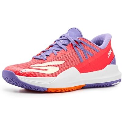 Skechers Damen Baseline Bully Slip-InTurnschuhe, Coral Synthetic /Textile / Purple Trim, 41 EU Skechers Damen Baseline Bully Slip-InTurnschuhe, Coral Synthetic /Textile / Purple Trim, 41 EU