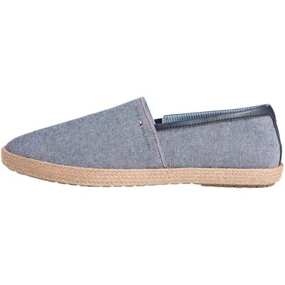 Tommy Hilfiger Herren Espadrilles Chambray aus Leinen, Blau (Desert Sky), 43 Tommy Hilfiger Herren Espadrilles Chambray aus Leinen, Blau (Desert Sky), 43
