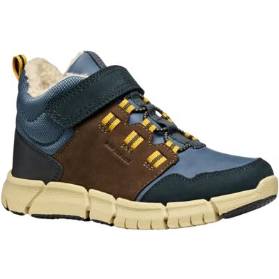 Geox JUNIOR J FLEXYPER BOY B ABX ANKLE BOOTS BROWN/BLUE 31_EU Geox JUNIOR J FLEXYPER BOY B ABX ANKLE BOOTS BROWN/BLUE 31_EU