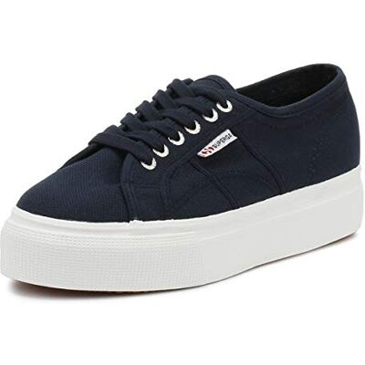 Superga 2790 Linea Updown Flatform Damen Sneaker, Blau (Navy-Offwhite), 41 EU Superga 2790 Linea Updown Flatform Damen Sneaker, Blau (Navy-Offwhite), 41 EU