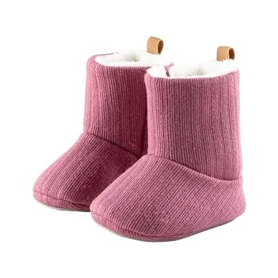Sterntaler Babystiefel Strick Mädchen Babyschuhe mit aufgenähter und rutschfester Sohle Klettverschluss aus weichem Jersey in Strickoptik, gefüttert mit Teddyflausch, perlrosa, 20 Sterntaler Babystiefel Strick Mädchen Babyschuhe mit aufgenähter und rutschfester Sohle Klettverschluss aus weichem Jersey in Strickoptik, gefüttert mit Teddyflausch, perlrosa, 20