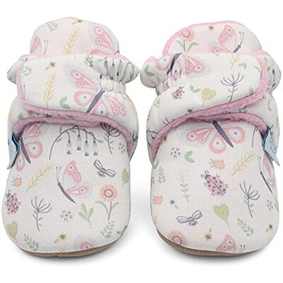 Dotty Fish Baumwoll-Babybooties – Blumenmuster 12-18 monate Dotty Fish Baumwoll-Babybooties – Blumenmuster 12-18 monate