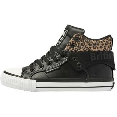 British Knights Damen Roco Sneaker, Schwarz/Braun Leopard, 38 EU British Knights Damen Roco Sneaker, Schwarz/Braun Leopard, 38 EU