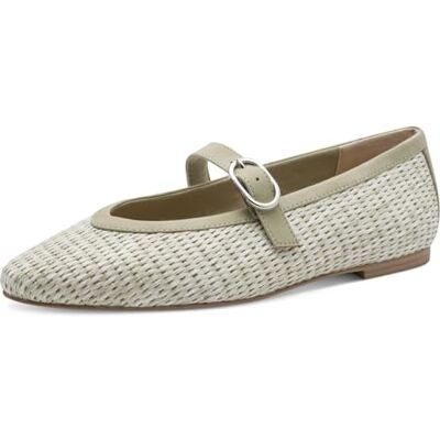 MARCO TOZZI Damen Ballerinas weiches Feel Me Fußbett weiches Innenfutter Vegan Strap, Khaki (Moss), 39 EU MARCO TOZZI Damen Ballerinas weiches Feel Me Fußbett weiches Innenfutter Vegan Strap, Khaki (Moss), 39 EU