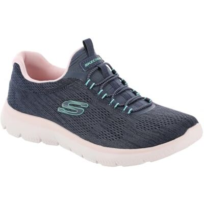 Skechers Summits Fun Flare Damen Sneaker, Marineblau Hot Pink Mehrfarbig, 42 EU Skechers Summits Fun Flare Damen Sneaker, Marineblau Hot Pink Mehrfarbig, 42 EU