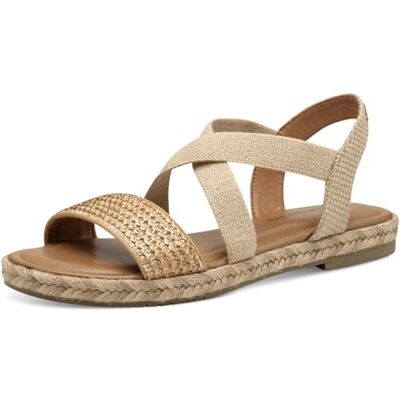Tamaris Sandalette Damen Flach metallic,EU 41 Tamaris Sandalette Damen Flach metallic,EU 41