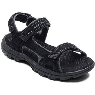 Skechers Herren-Sandale Garver-Louden 64487 mit offenem Zehenbereich und Riemenverschluss, Schwarz, 50.5 EU Skechers Herren-Sandale Garver-Louden 64487 mit offenem Zehenbereich und Riemenverschluss, Schwarz, 50.5 EU