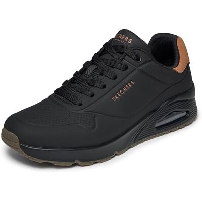 Skechers Herren Uno Suited On Air Turnschuhe, Black Durabuck / Chestnut Suede / Mesh Trim, 43 EU Skechers Herren Uno Suited On Air Turnschuhe, Black Durabuck / Chestnut Suede / Mesh Trim, 43 EU