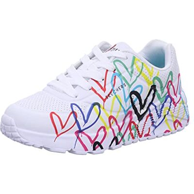 Skechers 314064L WMLT Sneaker, White Synthetic/Multi Trim, 40 EU Skechers 314064L WMLT Sneaker, White Synthetic/Multi Trim, 40 EU