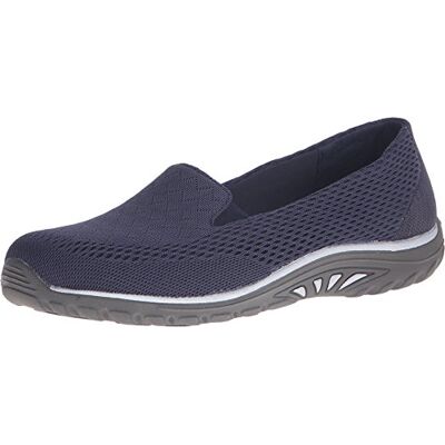 Skechers Reggae Fest-Wicker Loafer für Damen, flach, Marineblaues Netz, 39.5 EU Skechers Reggae Fest-Wicker Loafer für Damen, flach, Marineblaues Netz, 39.5 EU