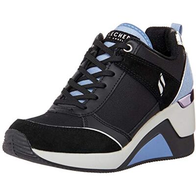 Skechers Street Million-High N' Fly Damen-Sneaker, Schwarz, 37 EU Skechers Street Million-High N' Fly Damen-Sneaker, Schwarz, 37 EU