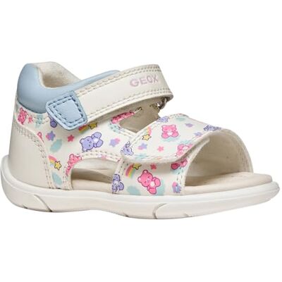 Geox Baby-Mädchen B ZAPITO Girl Sandal, White/LT Blue, 24 EU Geox Baby-Mädchen B ZAPITO Girl Sandal, White/LT Blue, 24 EU