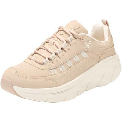 Skechers D'lux Walker 2.0 Golden Step-Sneaker für Damen, Taupefarbenes Leder, goldfarbener Rand, 40 EU Skechers D'lux Walker 2.0 Golden Step-Sneaker für Damen, Taupefarbenes Leder, goldfarbener Rand, 40 EU