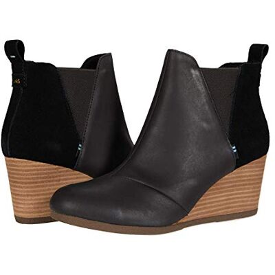 TOMS Damen Kelsey Pumps, Schwarzes Leder/Wildleder, 41 EU TOMS Damen Kelsey Pumps, Schwarzes Leder/Wildleder, 41 EU