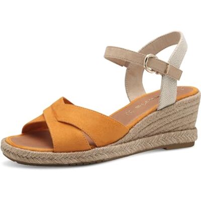 Tamaris Sandalette Damen Keilabsatz orange,EU 38 Tamaris Sandalette Damen Keilabsatz orange,EU 38