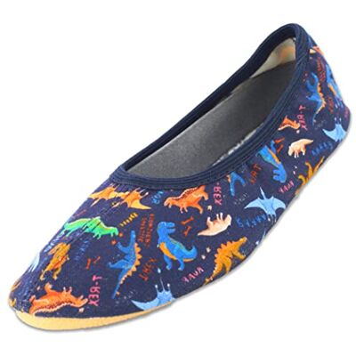 Beck Jungen Dinosaurier Slipper, Dunkelblau, 34 EU Beck Jungen Dinosaurier Slipper, Dunkelblau, 34 EU