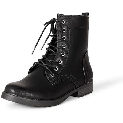 Amazon Essentials Damen Kampfstiefel Mit Schnürung, Schwarz, 40.5 EU Amazon Essentials Damen Kampfstiefel Mit Schnürung, Schwarz, 40.5 EU