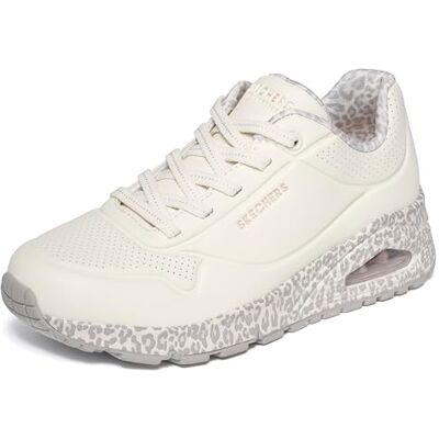 Skechers Damen UNO Safari Time Turnschuhe, White Lead, 37 EU Skechers Damen UNO Safari Time Turnschuhe, White Lead, 37 EU
