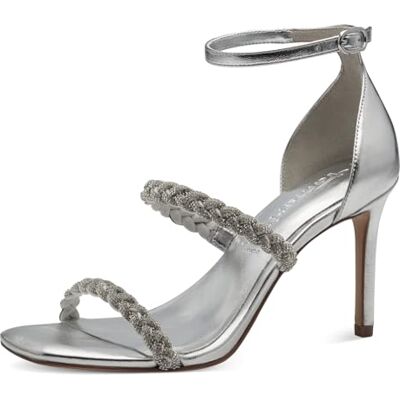 Tamaris Damen Sandalen mit Absatz Vegan Stilettoabsatz Sommer; SILVER/metallic; 41 Tamaris Damen Sandalen mit Absatz Vegan Stilettoabsatz Sommer; SILVER/metallic; 41