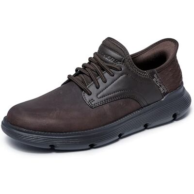 Skechers Herren Garza Gervin Slip-On, Chocolate Leather, 41.5 EU Skechers Herren Garza Gervin Slip-On, Chocolate Leather, 41.5 EU