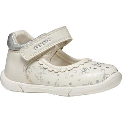 Geox Baby Mädchen B Zapito Girl Sneaker, White Silver, 21 EU Geox Baby Mädchen B Zapito Girl Sneaker, White Silver, 21 EU