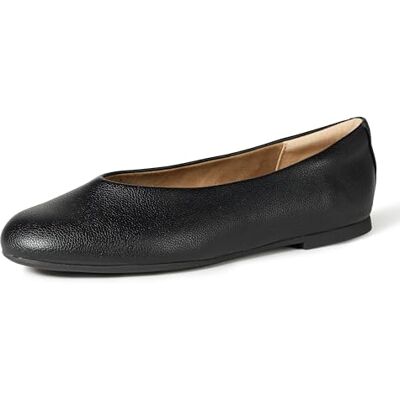 Amazon Essentials Damen Faltbare Ballerinas, Schwarz Kunstleder, 43 EU Amazon Essentials Damen Faltbare Ballerinas, Schwarz Kunstleder, 43 EU