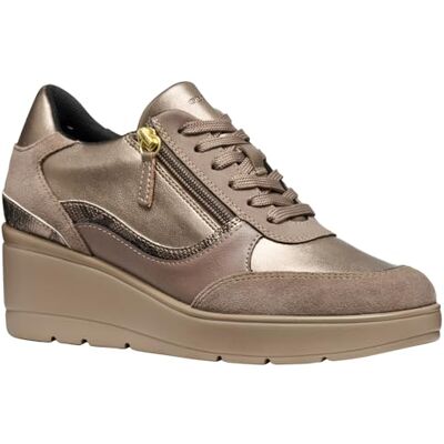 Geox Damen D Ilde Sneaker, Beige, 39 EU Geox Damen D Ilde Sneaker, Beige, 39 EU