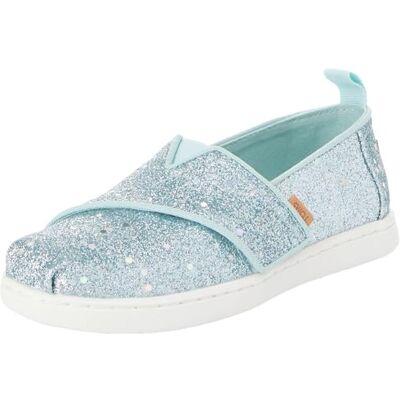 TOMS Youth Girl's Classic Alpargata Espadrille Loafer Flat, Light Mint Cosmic Glitter, 2.5 UK TOMS Youth Girl's Classic Alpargata Espadrille Loafer Flat, Light Mint Cosmic Glitter, 2.5 UK