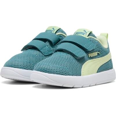 Puma Unisex-Sneaker COURTFLEX V3 MESH INF für Babys, Ostsee-Blau-Apfelspritz, 8.5 UK Puma Unisex-Sneaker COURTFLEX V3 MESH INF für Babys, Ostsee-Blau-Apfelspritz, 8.5 UK