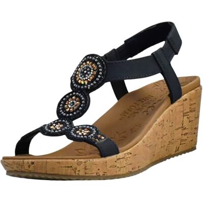 Skechers Beverlee Date Glam Damen-Sandalen, Marineblau, 41 EU Skechers Beverlee Date Glam Damen-Sandalen, Marineblau, 41 EU