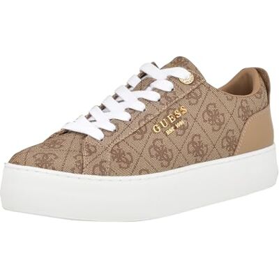 Guess Damen Genza Sneaker, Latte Multi 110, 36.5 EU Guess Damen Genza Sneaker, Latte Multi 110, 36.5 EU