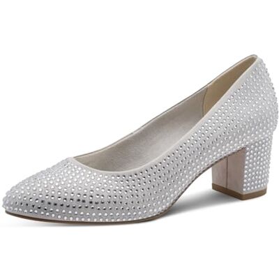 MARCO TOZZI Damen Pumps weiches Feel Me Fußbett weiches Innenfutter Glitzernd, metallic (Silver), 36 EU MARCO TOZZI Damen Pumps weiches Feel Me Fußbett weiches Innenfutter Glitzernd, metallic (Silver), 36 EU