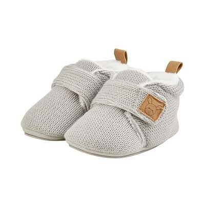 Sterntaler Baby Krabbelschuh aus Strick, Unisex Baby Schuhe in Strickoptik mit aufgenähter und rutschfester Sohle gefüttert mit weichem Teddyflausch und aus langlebigem Material, mittelgrau, 18 Sterntaler Baby Krabbelschuh aus Strick, Unisex Baby Schuhe in Strickoptik mit aufgenähter und rutschfester Sohle gefüttert mit weichem Teddyflausch und aus langlebigem Material, mittelgrau, 18