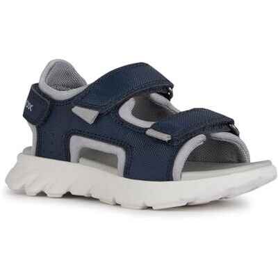 Geox Jungen J Airadyum Bo Sandal, Navy Grey, 31 EU Geox Jungen J Airadyum Bo Sandal, Navy Grey, 31 EU