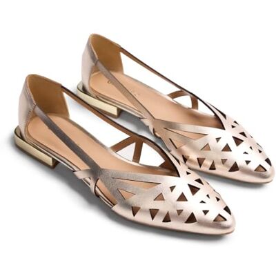 GIOSEPPO BUMALA Mary Jane Flache Damenschuhe, Platin, Größe 37 GIOSEPPO BUMALA Mary Jane Flache Damenschuhe, Platin, Größe 37